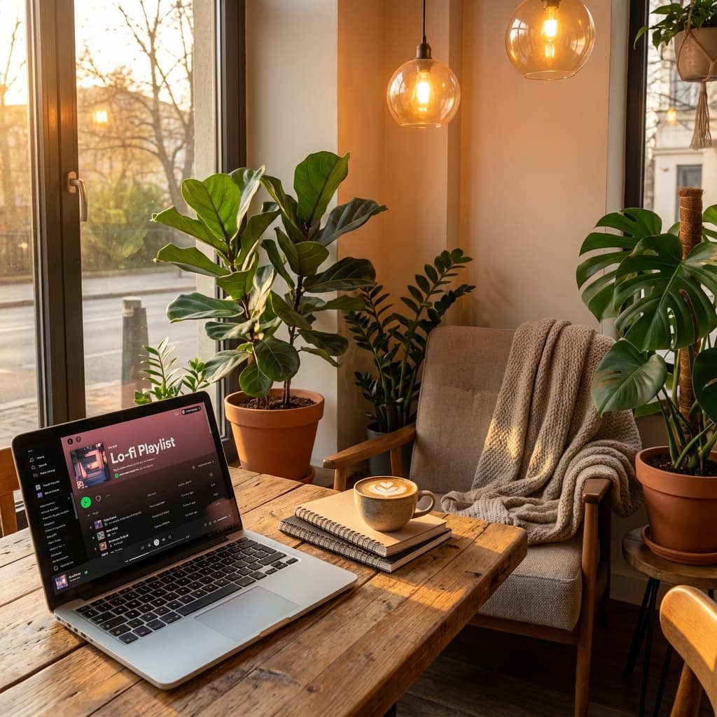 Cozy study environment